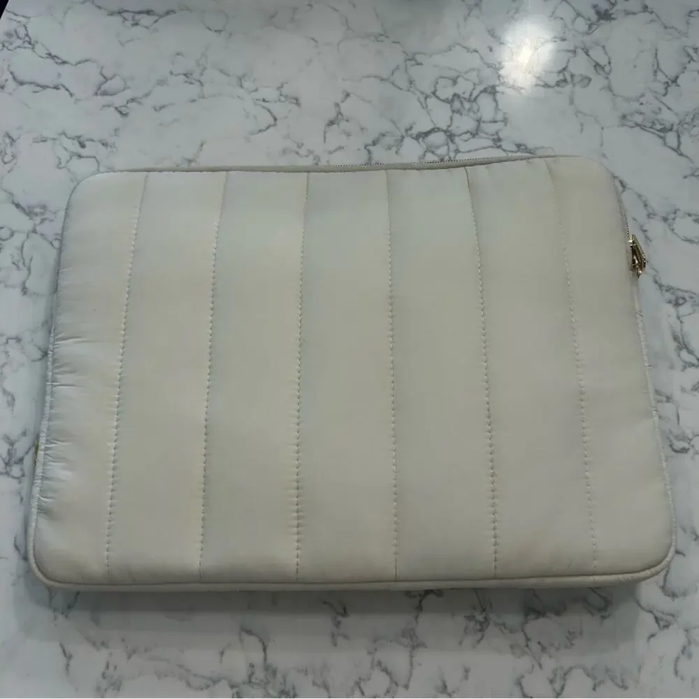NWOT Mosiso Cream Softshell Electronics Tech Case w/ Mouse Pad & Small Case